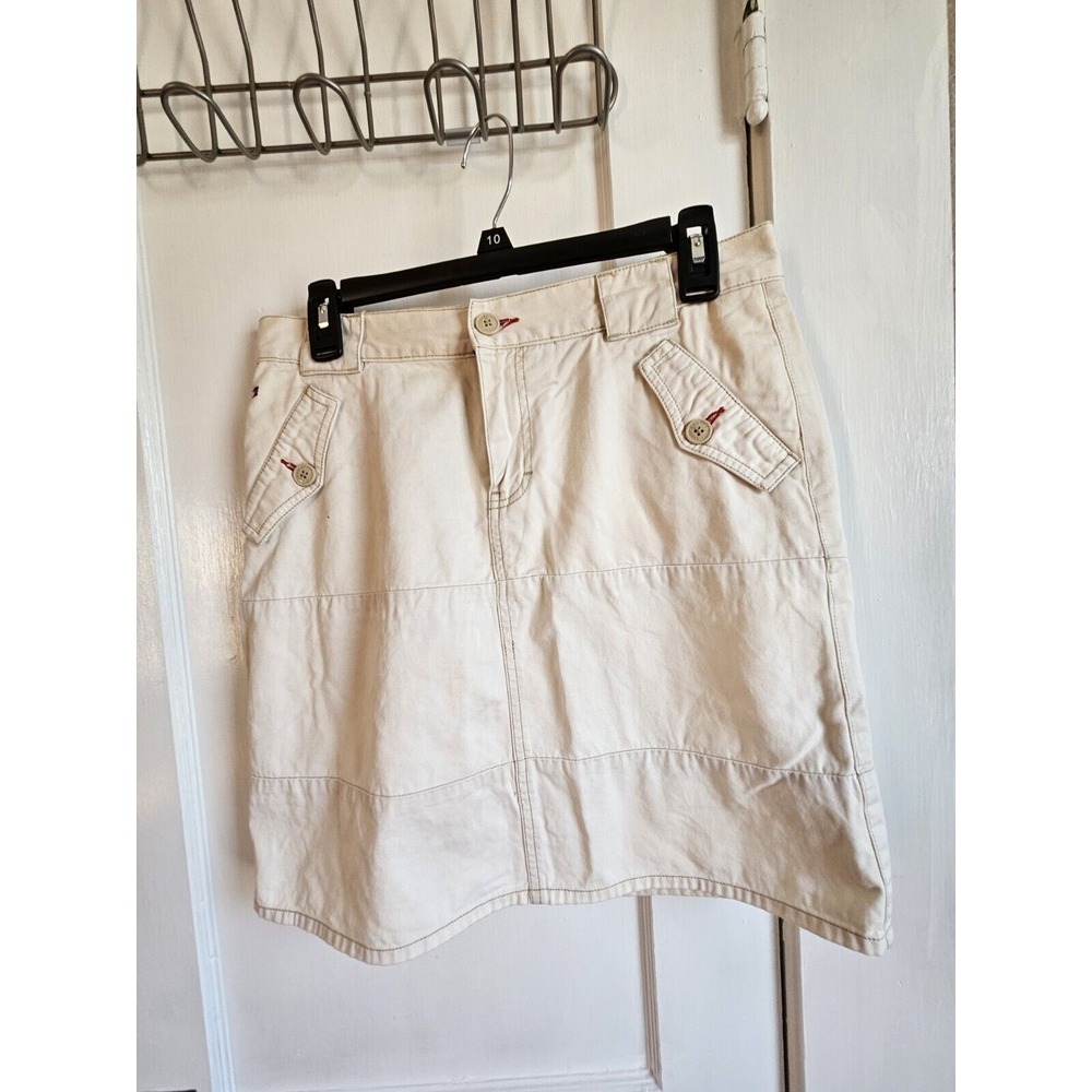 tommy jeans Vintage denim short skirt Women Sz 7‎ Ivory